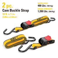 2 Piece Cam Buckle Strap Set with Soft Loops - 10 Feet x 1 Inch (400/1200)